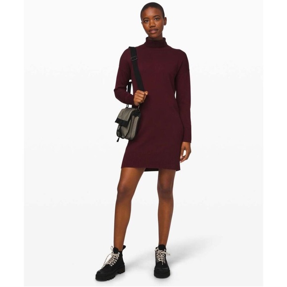 lululemon athletica Dresses & Skirts - Lululemon Athletica Red Turtleneck Sheath Dress